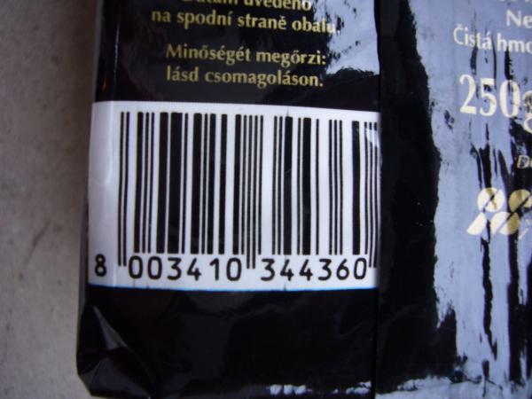 Čárkový kód Segafredo - Emoziony macinato 250g